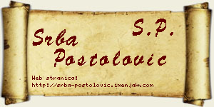 Srba Postolović vizit kartica
